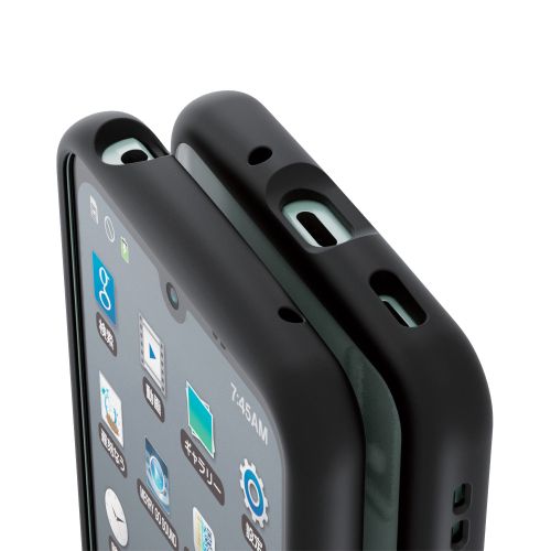 AQUOS wish2(SH-51C)/AQUOS wish(SHG06)用ハイブリッドケース/TOUGH SLIM LITE/フレームカラー/背面クリア/ブラック