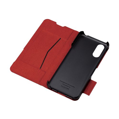 シンプルスマホ6用レザーケース/手帳型/UltraSlim/薄型/磁石付き/ブラック