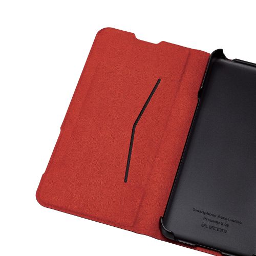 シンプルスマホ6用レザーケース/手帳型/UltraSlim/薄型/磁石付き/ブラック