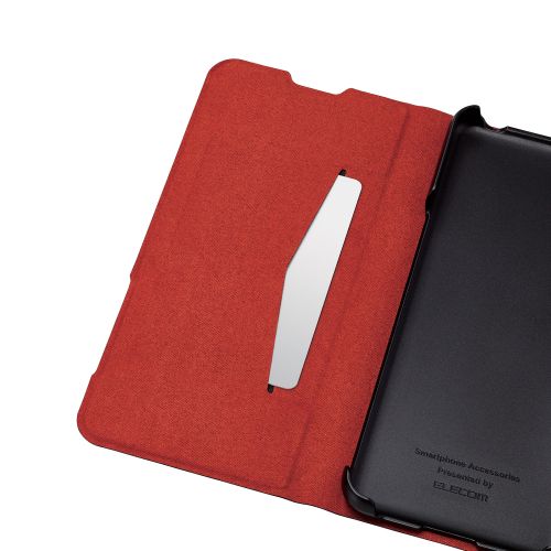 シンプルスマホ6用レザーケース/手帳型/UltraSlim/薄型/磁石付き/ブラック