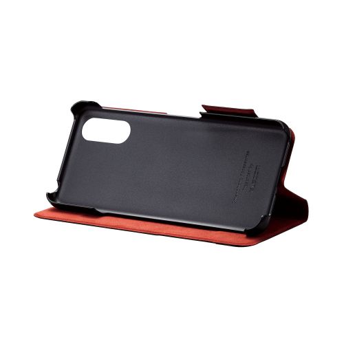 シンプルスマホ6用レザーケース/手帳型/UltraSlim/薄型/磁石付き/ブラック