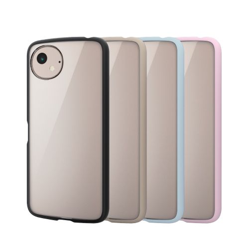 AQUOS wish4 (SH-52E)用ハイブリッドケース/TOUGH SLIM LITE/フレームカラー/背面クリア/ストラップシート付属/ブラック