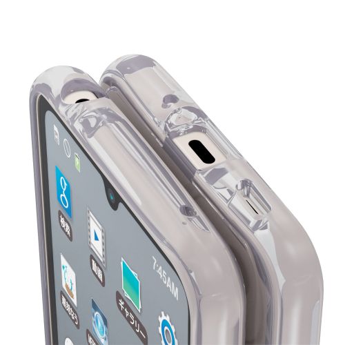 AQUOS wish4 (SH-52E)用ソフトケース/TOUGH SLIM LITE/衝撃吸収/ストラップシート付属/クリア