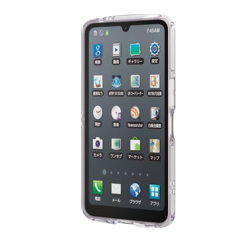AQUOS wish4 (SH-52E)用ソフトケース/TOUGH SLIM LITE/衝撃吸収/ストラップシート付属/クリア