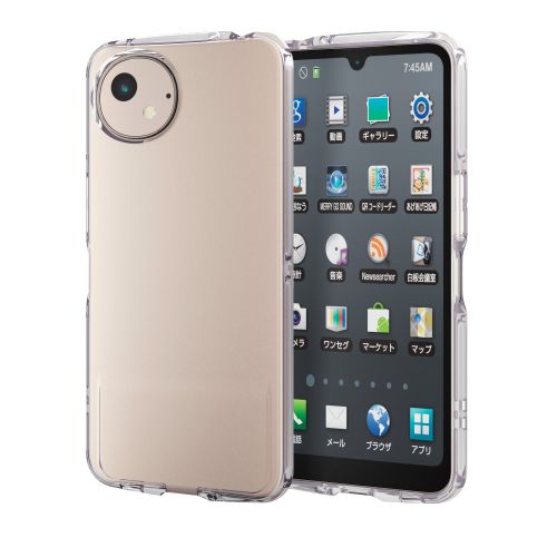AQUOS wish4 (SH-52E)用ソフトケース/TOUGH SLIM LITE/衝撃吸収/ストラップシート付属/クリア
