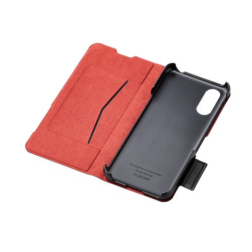 BASIO active2/シンプルスマホ7/BASIO active/シンプルスマホ6用レザーケース/手帳型/UltraSlim/薄型/磁石付き/ブラック
