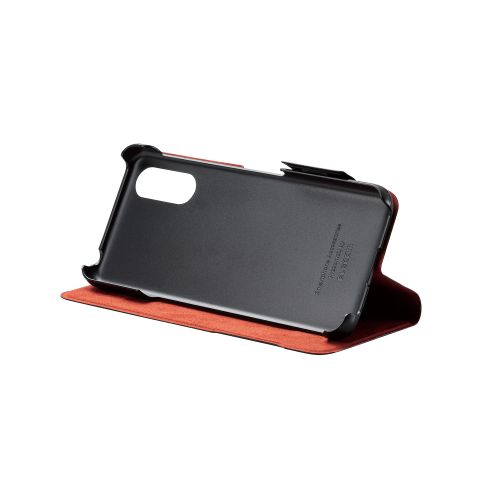 BASIO active2/シンプルスマホ7/BASIO active/シンプルスマホ6用レザーケース/手帳型/UltraSlim/薄型/磁石付き/ブラック