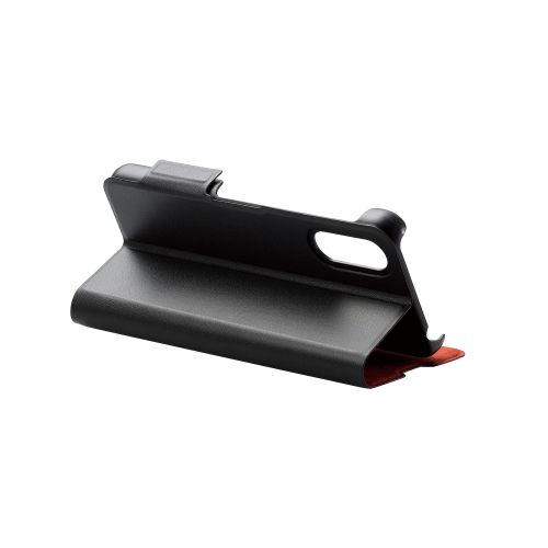 BASIO active2/シンプルスマホ7/BASIO active/シンプルスマホ6用レザーケース/手帳型/UltraSlim/薄型/磁石付き/ブラック