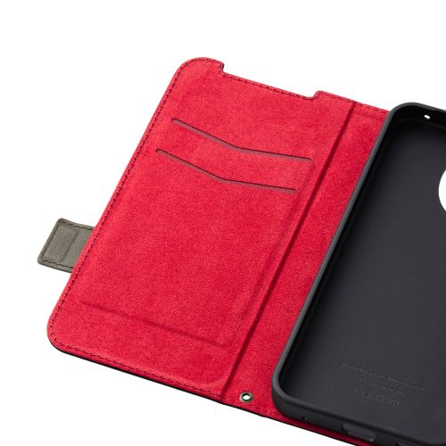 AQUOS sense9(SH-53E)用レザーケース/手帳型/ステッチ/耐衝撃/磁石付き/ブラック