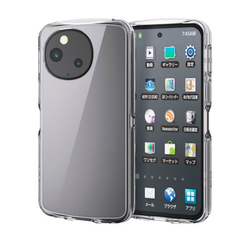 AQUOS sense10(SH-53F・SH-M33)/sense9(SH-53E・SH-M29)TOUGH SLIM LITEケース/オールクリア/ストラップホールシート付/クリア