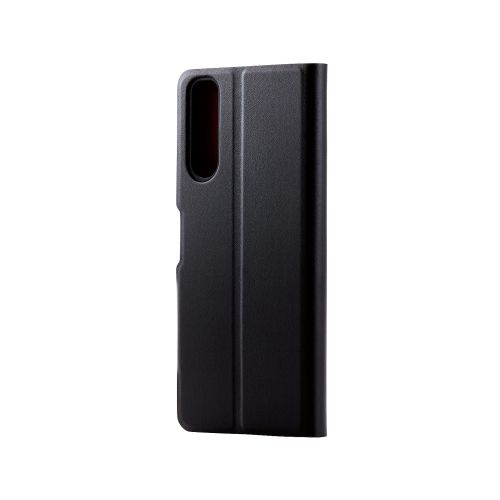 Xperia 10 IV(SO-52C/SOG07)用レザーケース/手帳型/UltraSlim/薄型/磁石付き/ブラック