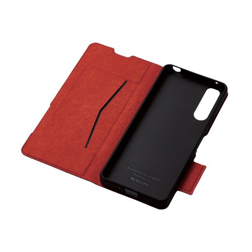 Xperia 10 IV(SO-52C/SOG07)用レザーケース/手帳型/UltraSlim/薄型/磁石付き/ブラック