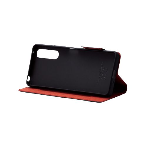 Xperia 10 IV(SO-52C/SOG07)用レザーケース/手帳型/UltraSlim/薄型/磁石付き/ブラック