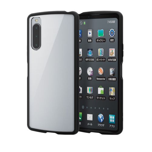 Xperia 10 V (SO-52D/SOG11)用ハイブリッドケース/TOUGH SLIM LITE/フレームカラー/背面クリア/ブラック