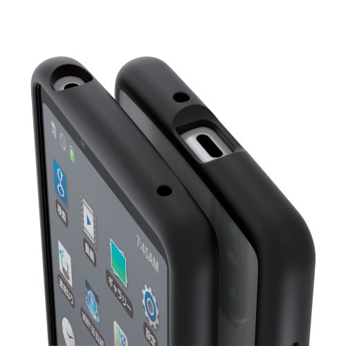Xperia 10 VI (SO-52E)用ハイブリッドケース/TOUGH SLIM LITE/フレームカラー/背面クリア/ストラップシート付属/ブラック