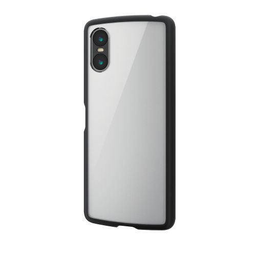 Xperia 10 VI (SO-52E)用ハイブリッドケース/TOUGH SLIM LITE/フレームカラー/背面クリア/ストラップシート付属/ブラック