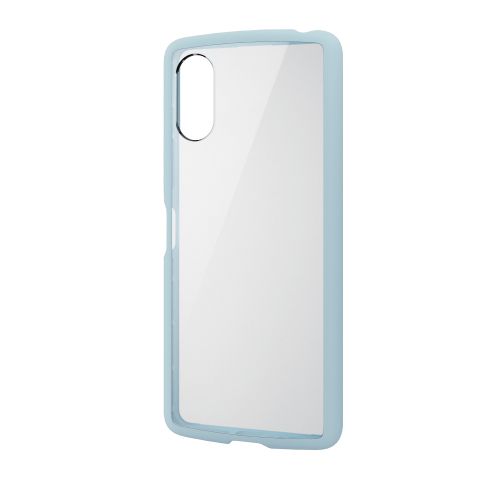 Xperia 10 VI (SO-52E)用ハイブリッドケース/TOUGH SLIM LITE/フレームカラー/背面クリア/ストラップシート付属/ブルー