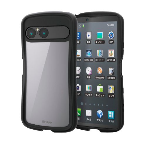Xperia 10 VII (SO-52F)/ハイブリッドケース/Grippy/フレームカラー/ブラック