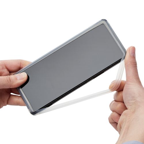 スマートフォン用マルチシリコンバンパー/透明/Lサイズ/クリア