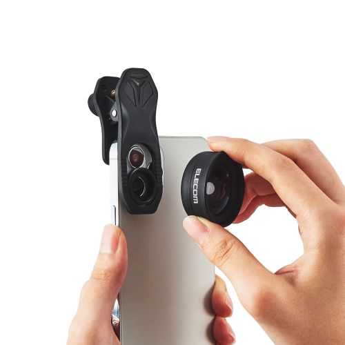 セルカレンズ/広角レンズ/0.4倍/ブラック