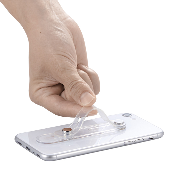 スマートフォン用ストラップ/スマホバンド/ソフト素材/クリア