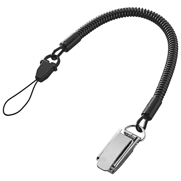 スマートフォン用ストラップ/クリップ(金属)/70cm/ブラック