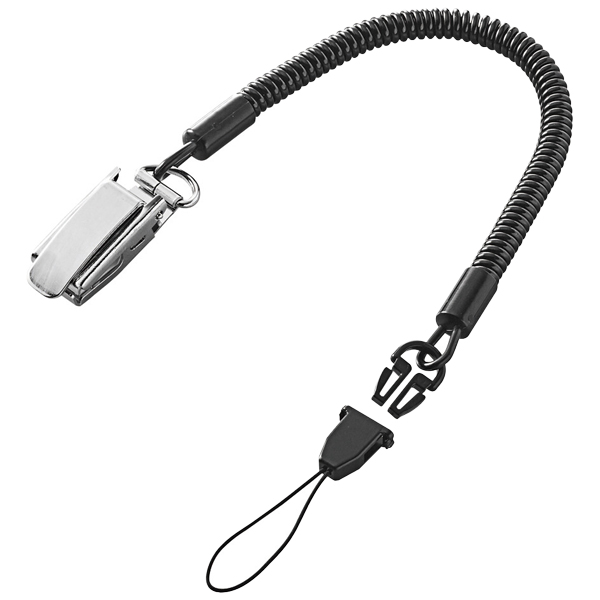 スマートフォン用ストラップ/クリップ(金属)/70cm/ブラック