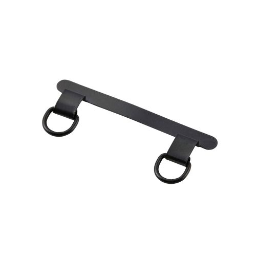 ストラップホールシート/ステンレス/高強度/2口タイプ/2枚入り/保護シート2枚付属/ブラック
