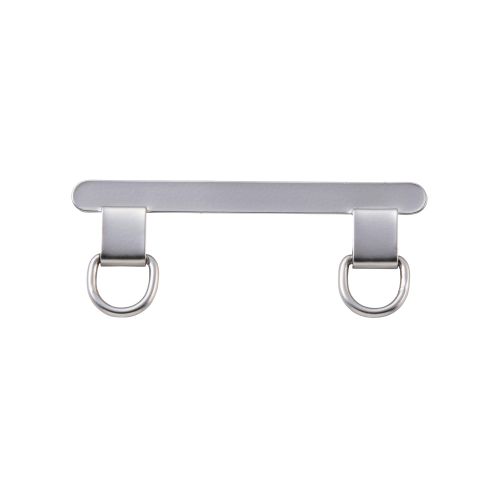ストラップホールシート/ステンレス/高強度/2口タイプ/2枚入り/保護シート2枚付属/シルバー