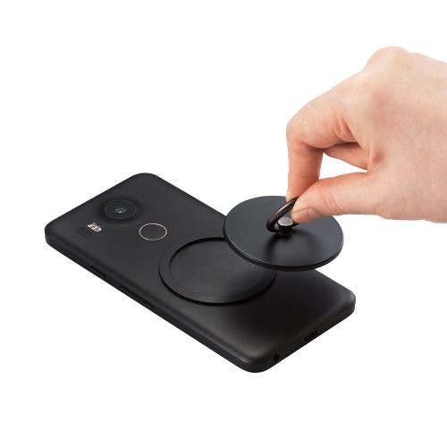 マグネットスマホリング/薄型/メタルプレート付属/ブラック