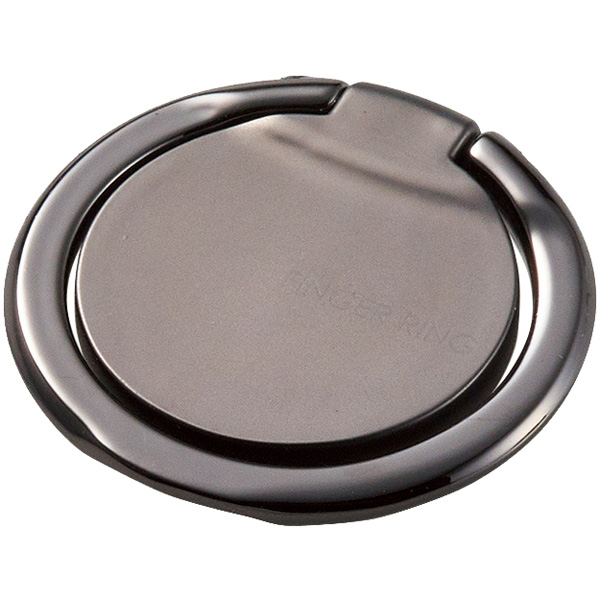 スマートフォン用ストラップ/フィンガーリング/薄型/ブラック