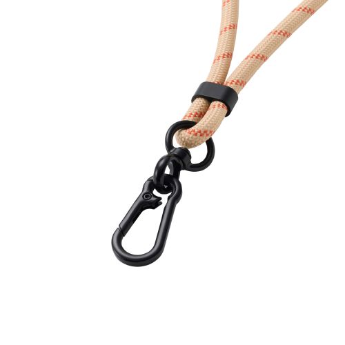 スマホショルダーストラップ/充電ケーブルショルダー/USB Type-C/長さ調整/ステンレスストラップホールシート付属(1口タイプ×1枚)/ベージュ