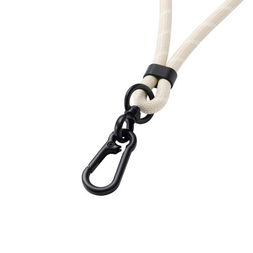 スマホショルダーストラップ/充電ケーブルショルダー/USB Type-C/長さ調整/ステンレスストラップホールシート付属(1口タイプ×1枚)/ホワイト