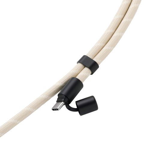 スマホショルダーストラップ/充電ケーブルショルダー/USB Type-C/長さ調整/ステンレスストラップホールシート付属(1口タイプ×1枚)/ホワイト