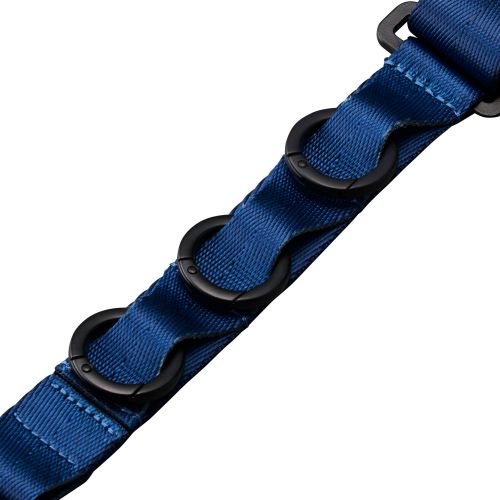 スマホショルダーストラップ/ステンレスストラップホールシート付属(1口タイプ×1枚)/フラット型/ループ付/カラビナ付/ネイビー