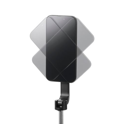 スマートフォン用三脚/マグネット吸着/Bluetoothリモコン付/メタルプレート付属/1500mm/ブラック