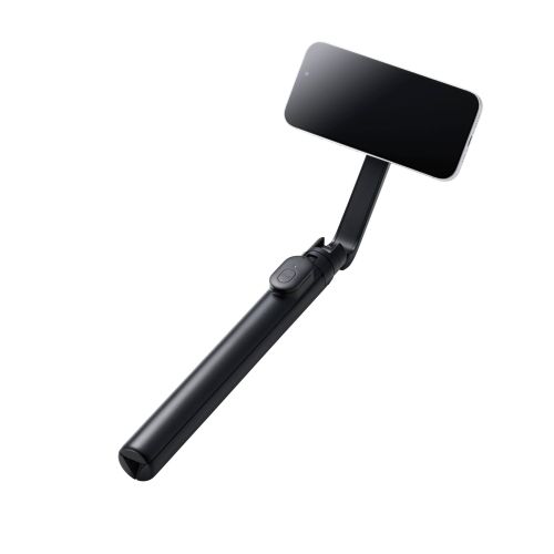 スマートフォン用三脚/マグネット吸着/Bluetoothリモコン付/メタルプレート付属/1500mm/ブラック