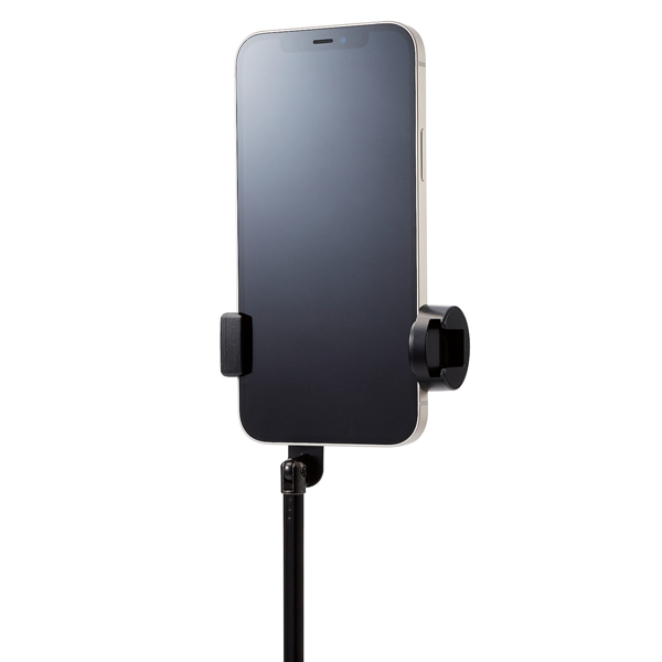 スマートフォン用三脚/自撮り棒/2way/ホルダー一体型/アクセサリーシュー付/ブラック