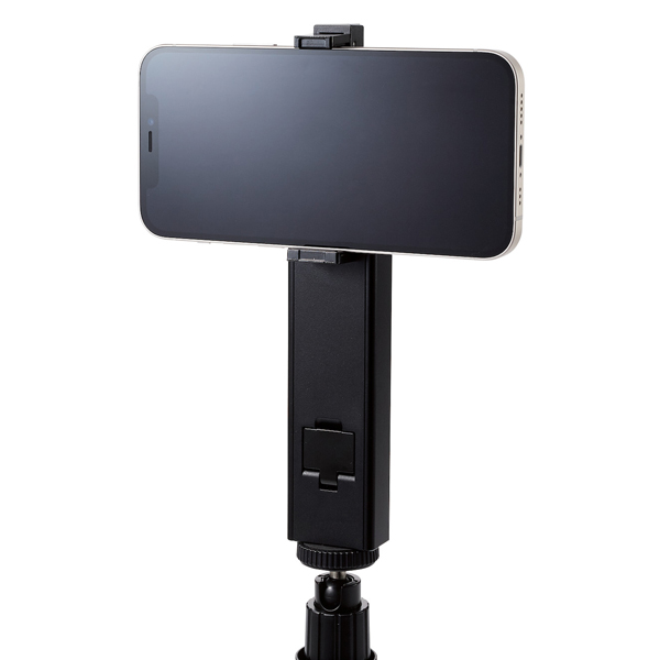 スマートフォン・タブレット用三脚/自撮り棒/2way/高耐荷重/ブラック
