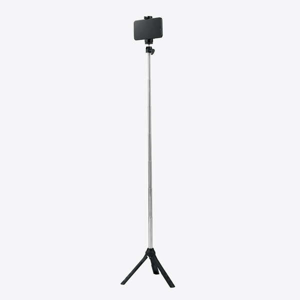 スマートフォン用三脚/自撮り棒/2way/最大950mm/アクセサリーシュー付/ブラック