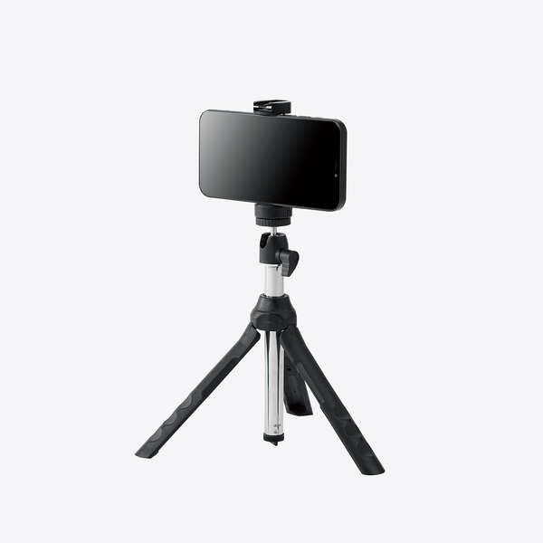 スマートフォン用三脚/自撮り棒/2way/最大950mm/アクセサリーシュー付/ブラック