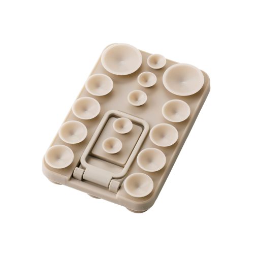 吸盤スマホシリコンパッド/タコピタ/両面タイプ/スタンド機能付き/ベージュ