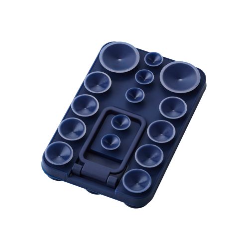 吸盤スマホシリコンパッド/タコピタ/両面タイプ/スタンド機能付き/ネイビー