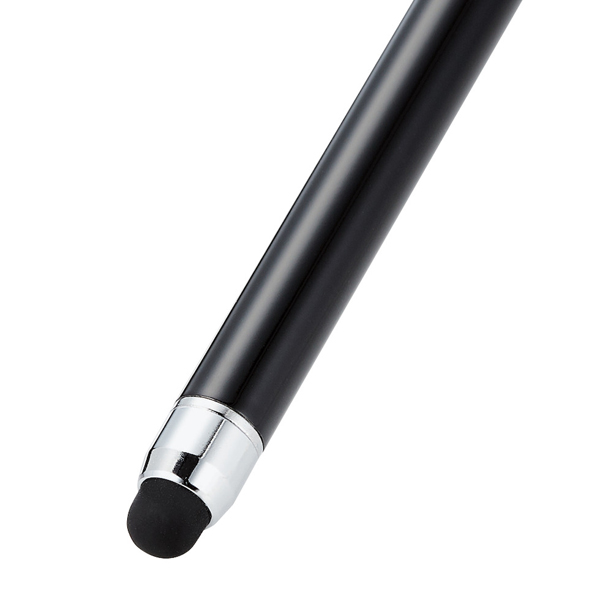 タッチペン/スマホ・タブレット用/抗菌/シリコンタイプ/ブラック