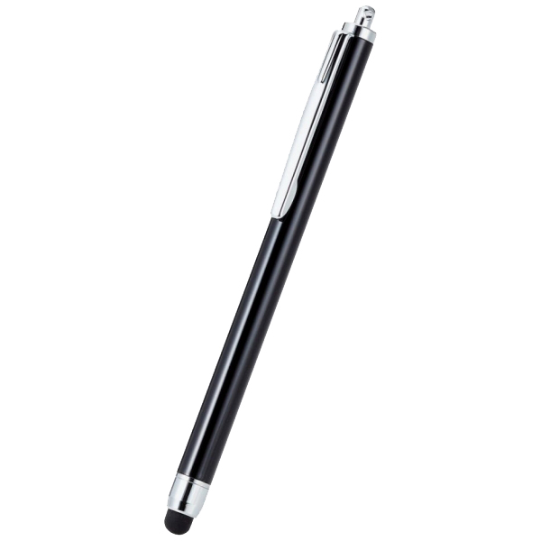 タッチペン/スマホ・タブレット用/抗菌/シリコンタイプ/ブラック