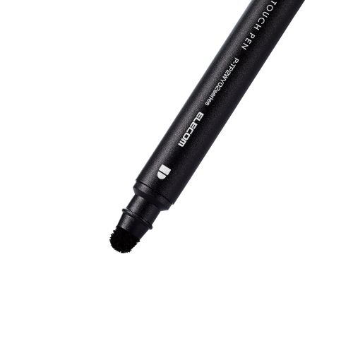 スマートフォン・タブレット用タッチペン/2WAY/超感度タイプ/ディスクタイプ/キャップ2個付き/ブラック