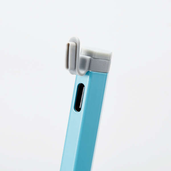 タッチペン/スタイラス/鉛筆型/六角軸/充電式/iPad専用/パームリジェクション対応/傾き検知対応/磁気吸着/USB-C充電/ブルー