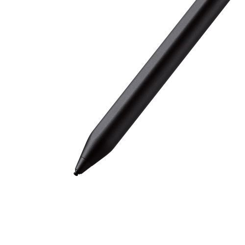 タッチペン/スタイラス/リチウム充電式/汎用/磁気吸着/USB-C充電/ペン先交換可能/ペン先付属なし/ブラック