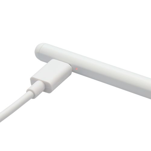 タッチペン/スタイラス/リチウム充電式/汎用/USB-C充電/ペン先交換可能/ペン先付属なし/ホワイト