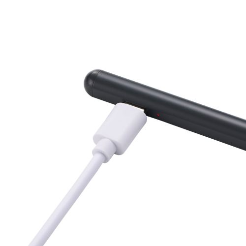 タッチペン/スタイラス/リチウム充電式/汎用/磁気吸着/USB-C充電/急速充電/ペン先交換可能/ペン先付属/ブラック